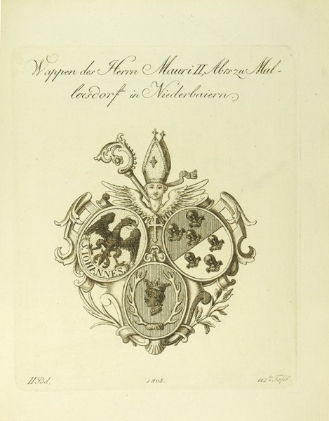 Новый гербовник. [Neues adeliches Wappenwerk. На нем. яз.]. Кн. 1-2. Нюрнберг, 1795-1805.