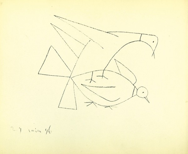 Голуби Пикассо. 12 литографий / текст Конрада Фарнера [Farner, K. Picassos Tauben. На нем. яз.]. Дрезден: Der Verlag der Kunst, 1956.