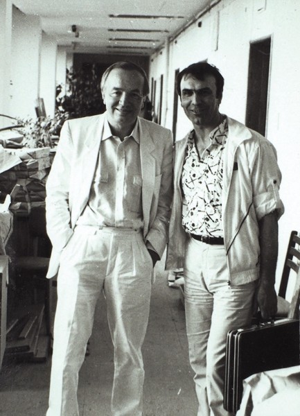 Фотография Феликса Медведева с Андреем Вознесенским. 1980-е гг.