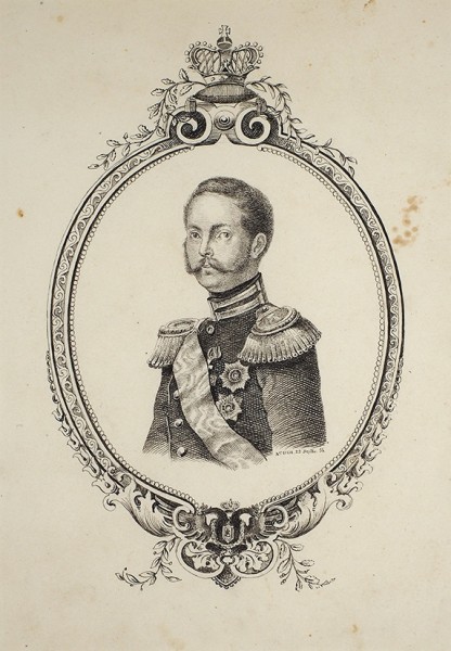Тайх (Teiche) Антон фон «Портрет Императора Александра II». 1856. Бумага, тушь, перо; золотой обрез, 25,3 х 21 см.