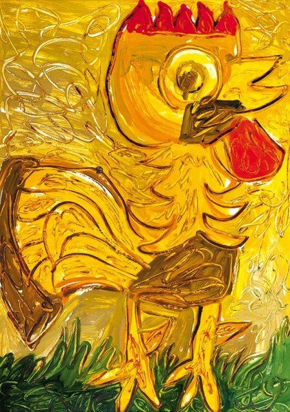 Кондин Александр «Петушок». 1989. Картон, масло, 69 х 49 см.