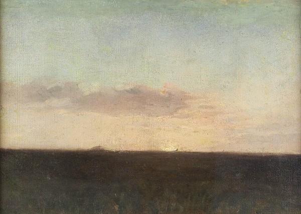 Дубовской Николай Никанорович (1859–1918) «Закат в степи». 1915. Холст, масло, 31,5x40,5 см.