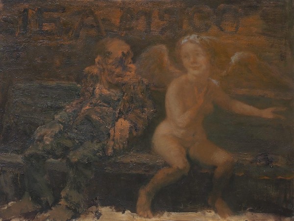 Титов Владимир (род. 1950) «Ангел». 1998. Холст, масло, 88x116,5 см.