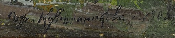 Кувшинникова Софья Петровна (1847–1907) «На Днепре». 1900 . Картон, масло, 15 х 22 см (в свету).