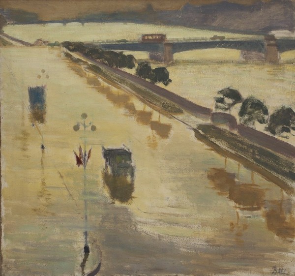 Шаранович Виктор Петрович (род.1932) «Дворцовый мост». 1955. Холст, масло, 92 х 99см.