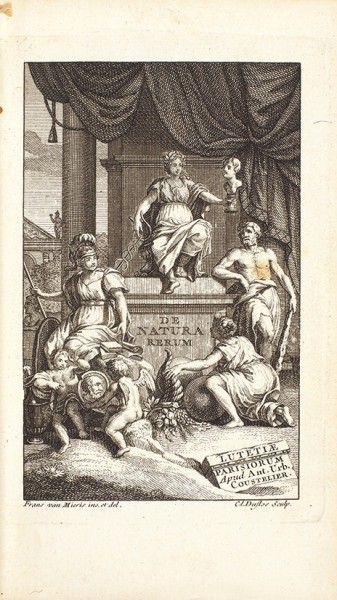 Тит Лукреций Кар. О природе вещей [Titi Lucretii Cari De Rerum Natura]. [На латыни]. В 6 кн. Кн. 1-6. Париж: Ant. Coustelier, 1744.