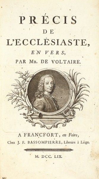 Конволют из двух изданий Вольтера. 1759-1764.