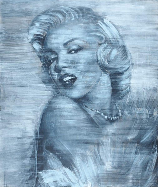 Юрий Шабельников. Из серии «The end of the film». «Legend. Marilyn Monroe». 2008. Холст, акрил. 130 х 110 см. Собственность автора.