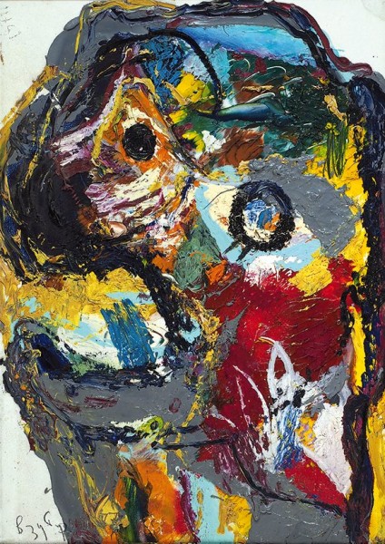 Зубарев Владислав Константинович (1937-2013) «Портрет». 1977. Картон, масло, 50 х 35,5 см.