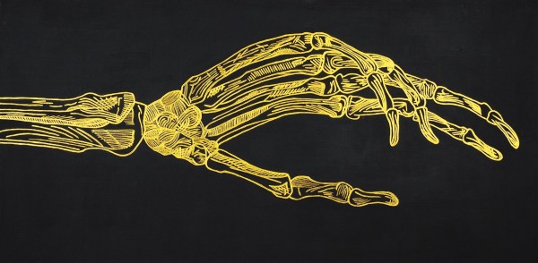 Светлана Гришина «Рука» из серии «Нетленные кости». 2017. Холст, акрил. 40 х 80 см. Собственность автора.