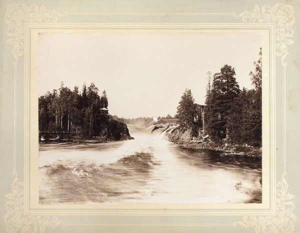 Фотография на паспарту «Карелия. Вид с реки на пороги».