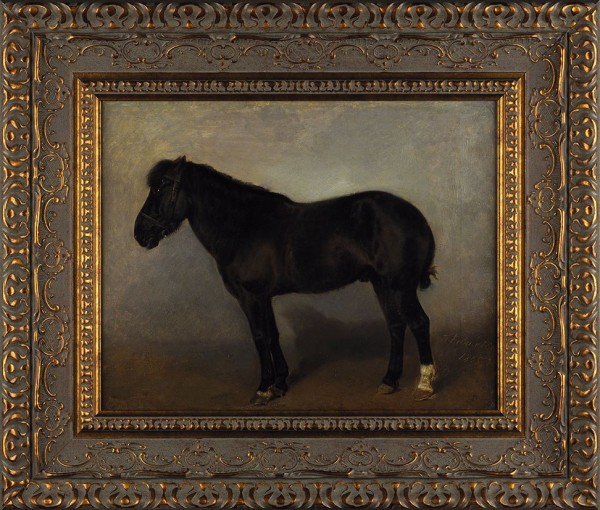 Ковалевский Павел Осипович (1843–1903) «Темно-бурая рабочая лошадь». 1865. Холст, масло, 32 х 40,8 см.