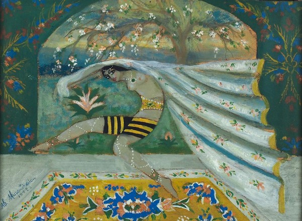 Миганаджиан Авагим Эммануилович (1883—1938) «Танец». 1922. Картон, темпера, 23 х 31 см.
