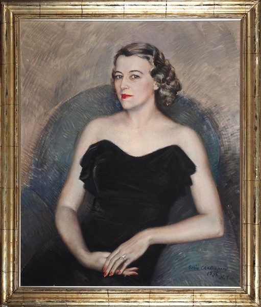 Шаляпин Борис Фёдорович (1904—1979) «Портрет светской дамы». 1935. Холст, масло, 91,5 х 77 см.