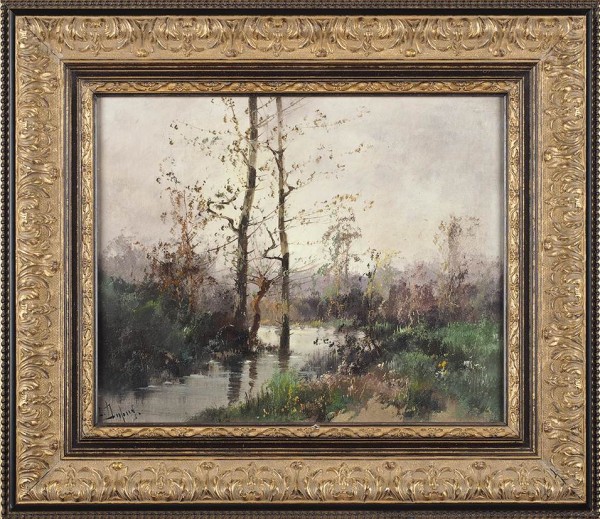 Дюпре (Dupré) Жюль (1811—1889) «Пейзаж». Третья четверть XIX века. Холст, масло, 33 х 41 см.