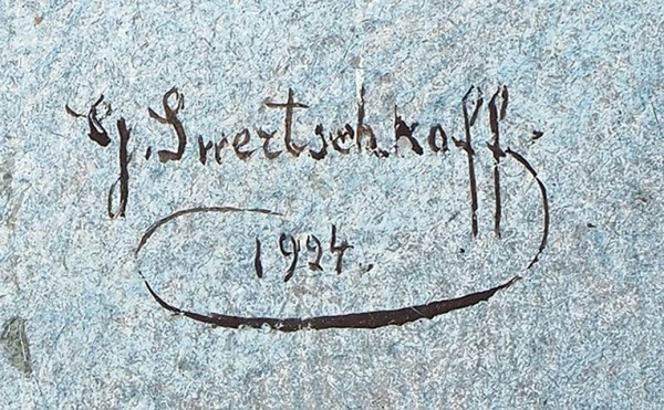 Сверчков Георгий Николаевич (1872—после 1940) «Ква». 1924. Бумага на картоне, акварель, белила, диаметр 21,5 см.