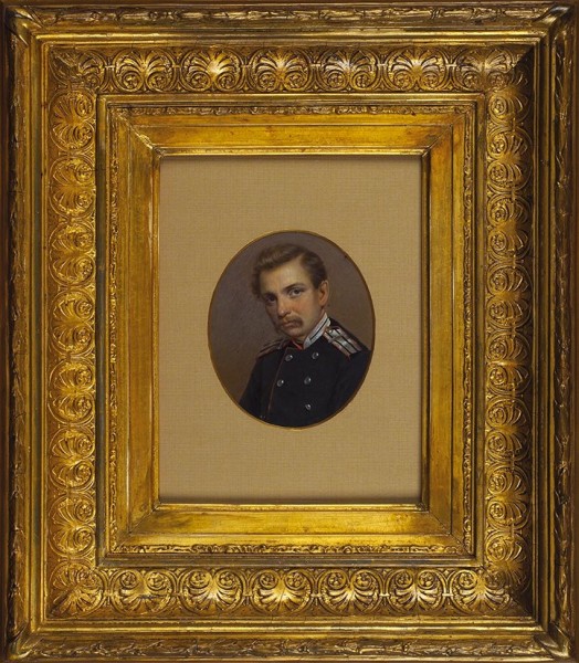 Неизвестный художник «Портрет военного». Первая половина XIX века. Холст, масло, 10,5 х 10 см (в свету, овал).