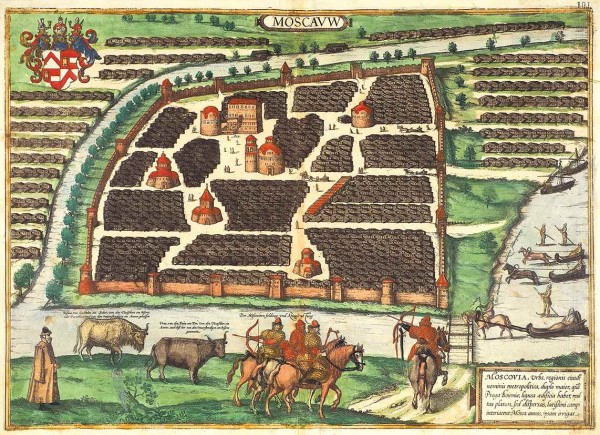 [Первый план Москвы, известный в мировой картографии] План Москвы Сигизмунда Герберштейна. 1575.